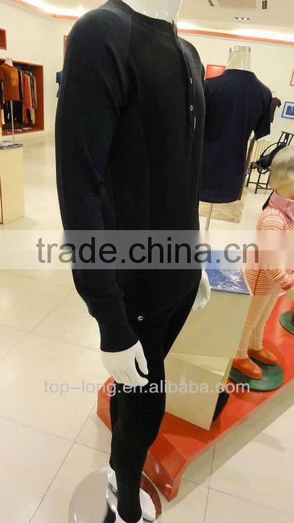 100% merino wool thermal underwear of man body sculpting set