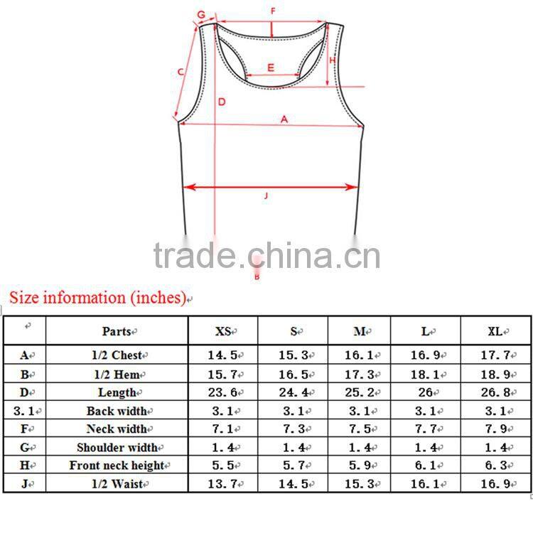 Athletic high quality quick dry fitness undershirt womens vest tank top