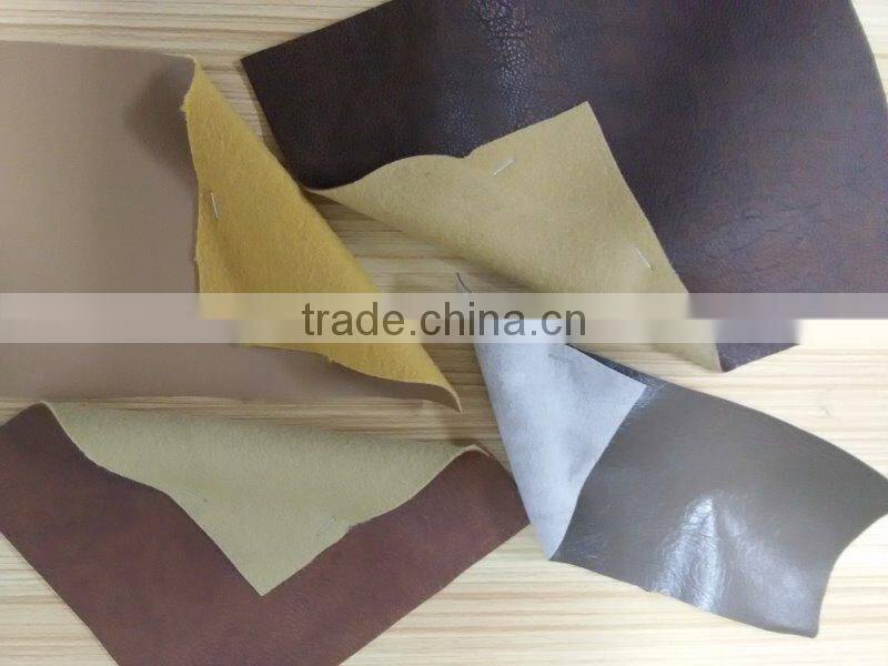 very cheap price of PVC artificial leather stocklots for sofa,furniture and bag usage