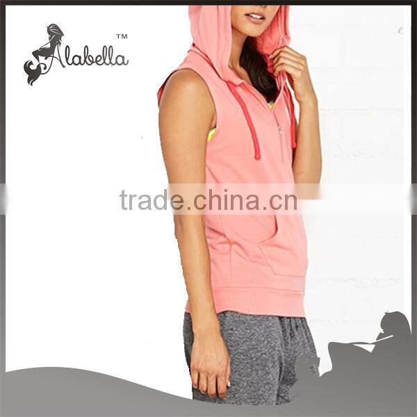 Pullover women Sleeveless hoodie Athletic pullover