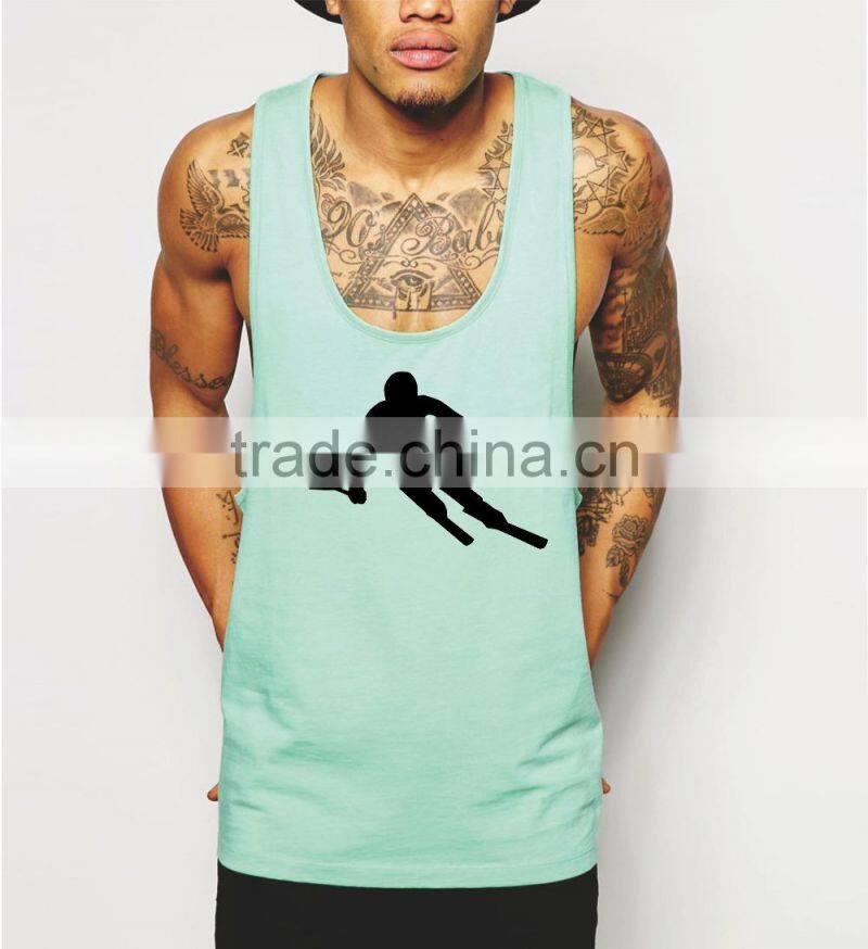 blue tank tops cotton spandex tank top fitness tops for gym