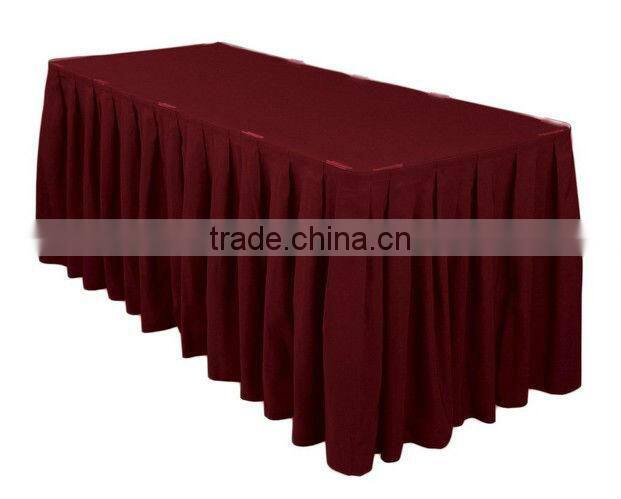 14ft accordion pleat polyester table skirt black