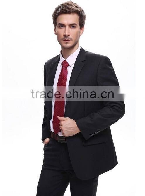 latest design custom made black wool coat pant mens suit