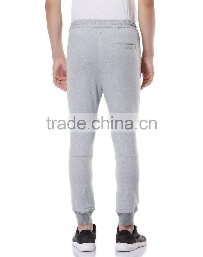 Latest trendy style plain grey high quality biker joggers for men