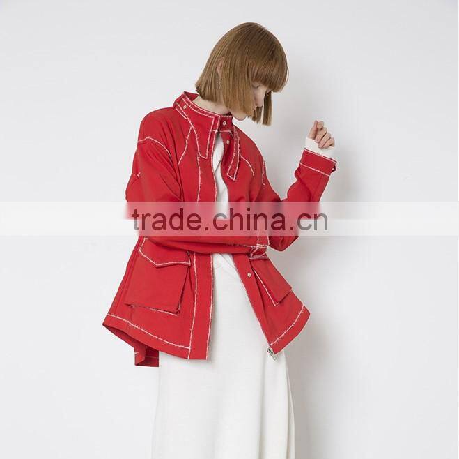 High Quality Latest Design Custom Design Red Jacket Women
