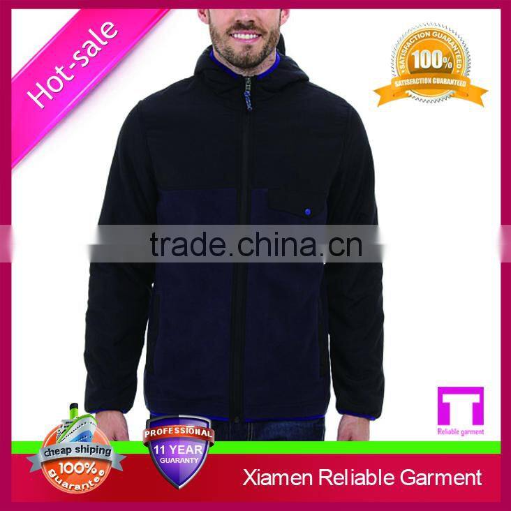 Double-faced polar fleece full zip polar flece jacket