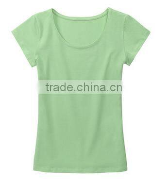 Wholesale 100% cotton blank woman t shirt 2016