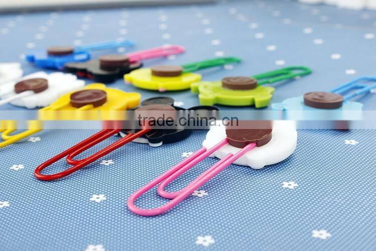 PVC soft material planner clip cartoon creative paper clip planner accessories