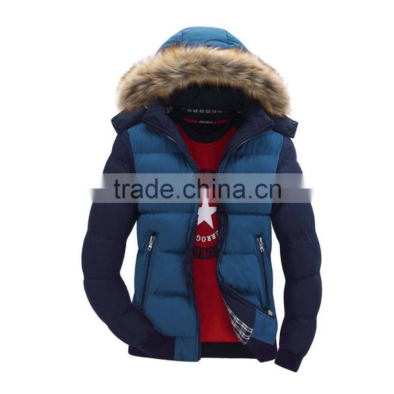 Men's Casual Fur Hooded Outwear Jacket