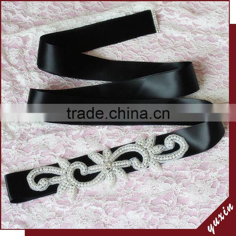 YXBB71 New Glaring Bridal Belts wedding belt With Diamond Sashes Rhinestone Bridal Belts Bead Sash