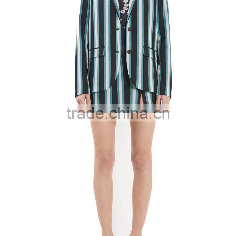2017 OEM Summer Sexy Multi-color Vertical Striped Mini Skirt