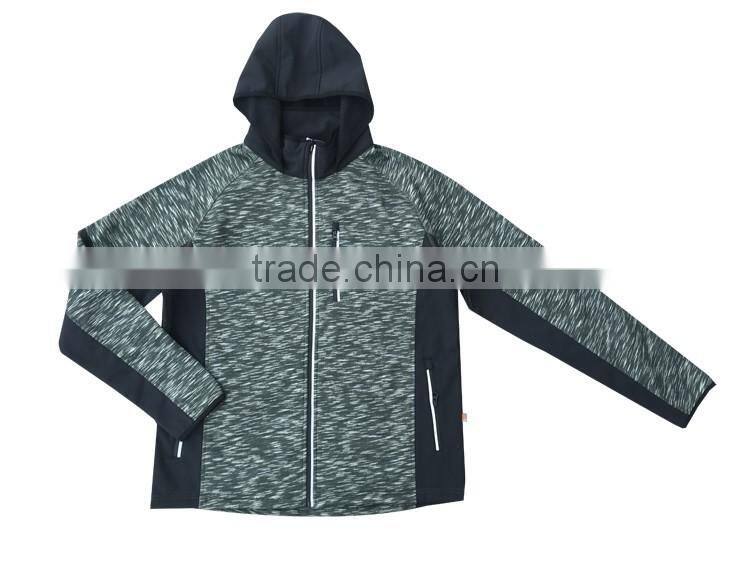 Windproof fitness jacket grey cloth casual wear
