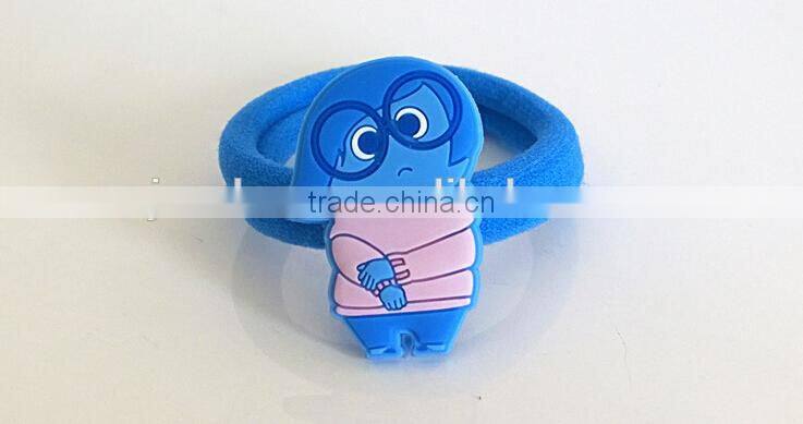inside out cartoon characters decorative elastic hair tie for kids