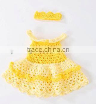Dress With Imperial Crown Crochet Baby Dress
