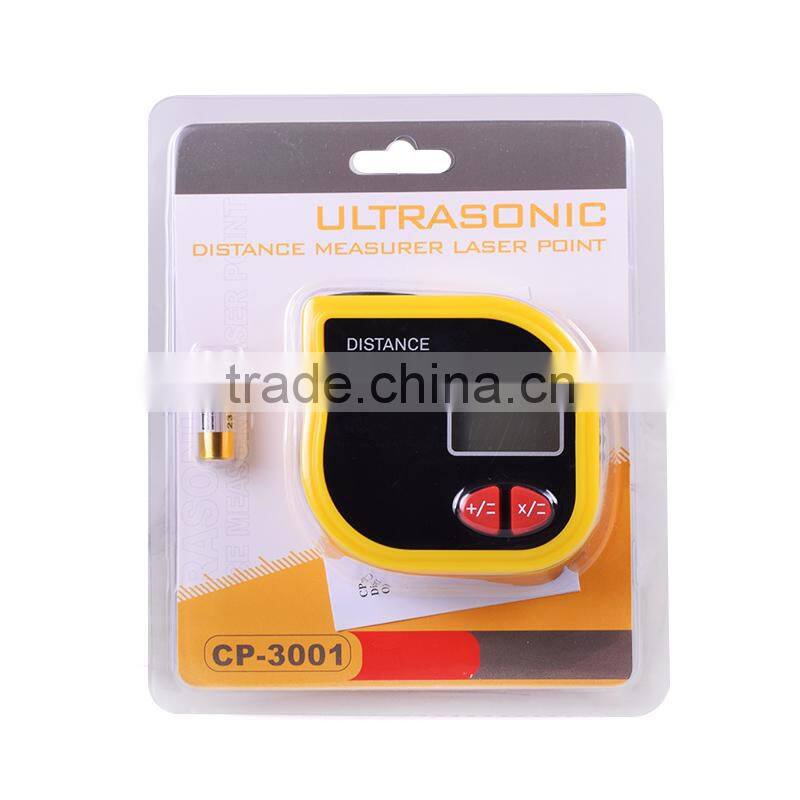 CP-3001 New mini tapeline-shaped ultrasonic distance meter with tape measure without Area/Volume calculator