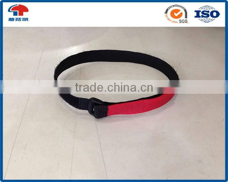 Custom Plastic Buckle Adjustable Cinch Strap With Hook Loop