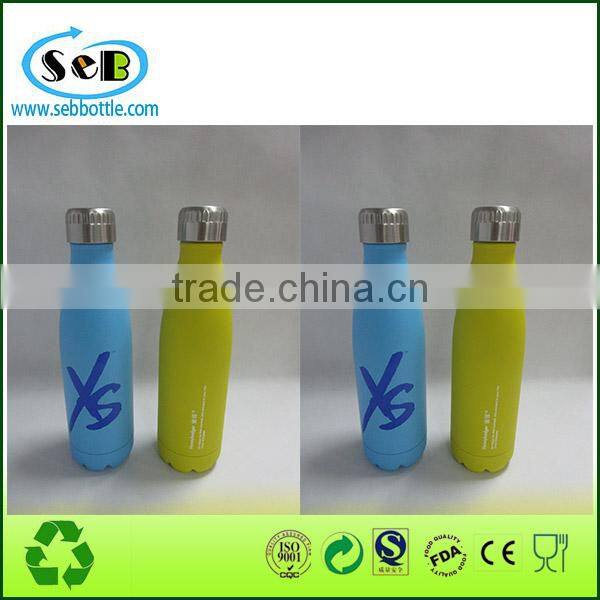 The best selling double wall stainless steel coke bottle vacuum cola bottle with colorful painting