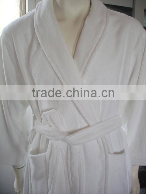 China manufacturer 100% cotton white hotel robe