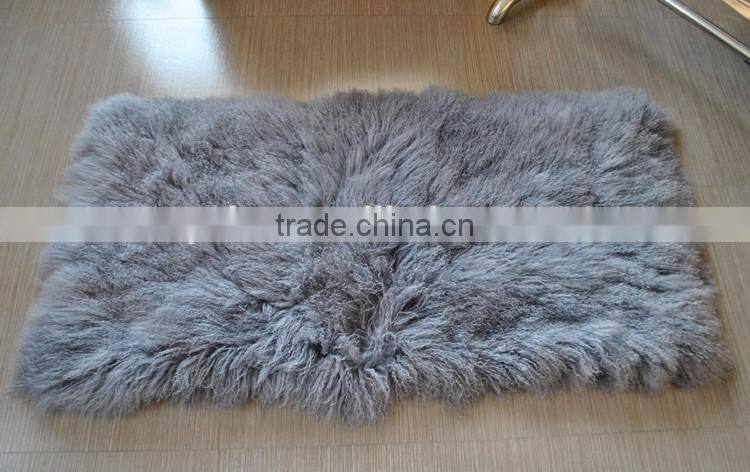 YR915 Genuine Mongolian Lamb Fur Blanket/Warm Winter Room Footcloth