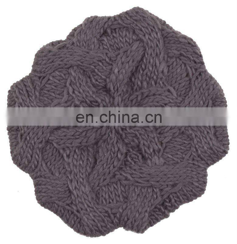 fashional pretty elegant warm soft cozy popular chunky jacquard beret