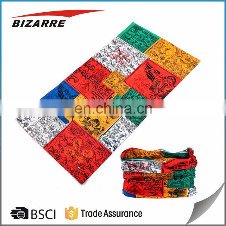 Hot Sell Custom Breathable Facemask Multicolor Square Polyester Bandana Scarf For Unisex