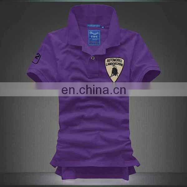 custom white emboridery cotton polo shirt