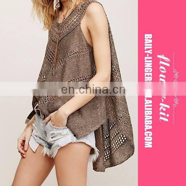 Wholesale Sexy Beach Cover Up Crochet Striped Swimwear Dress