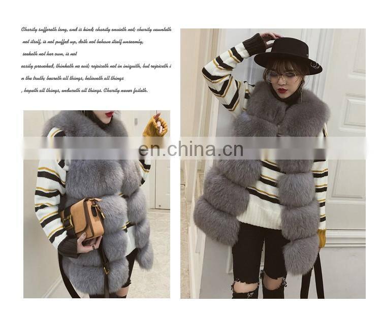 2016 Top Quality Wholesale Real Fur Vest Natural Fox Fur White Vest
