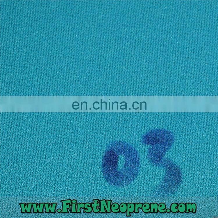 Customized Blue Style 2mm Thickness Neoprene Fabric with Nylon for sell