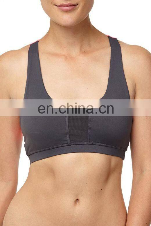Yihao 2016 New Basic Sexy Active Solid Color Sports Yoga Running Wear Gym Bra Women Vest Crop Top