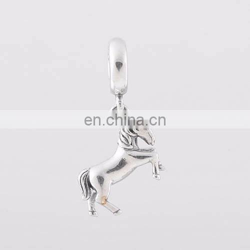 Custom 3D Antique Tibetan Silver Unicorn Horse Charm Pendant For Chain DIY Jewelry