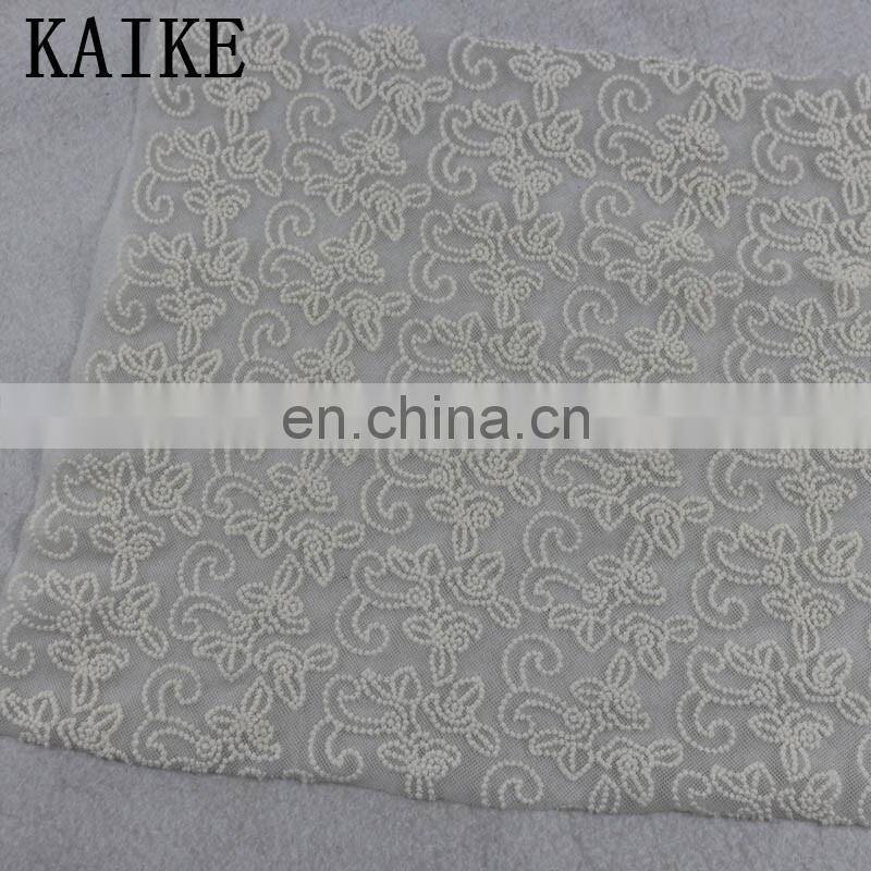 Wholesale custom white voile embroidery chantilly lace fabric