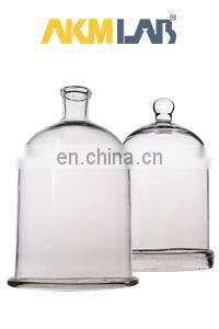 AKMLAB Transparent Durable Glass bell jar dome