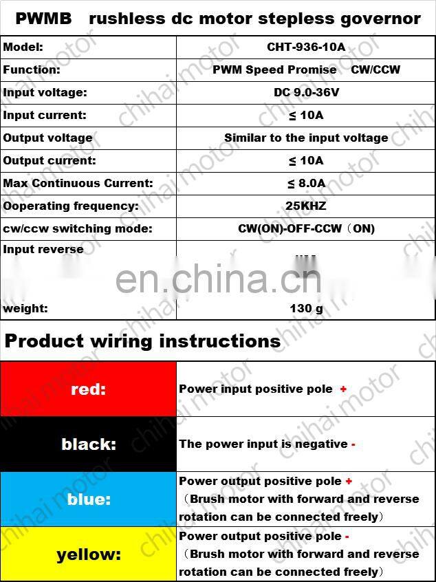 PWM DC Motor Stepless Speed Change / Pulse Width Motor Speed Regulation Switch 9V12V24V36V Governor / Module 10A