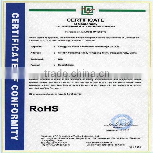 2016 hot sell wonderful headphones headsets with mic smart use