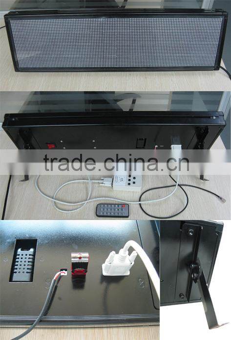 high bright RS232 USB led dot matrix yellow p4.75 bus led display screen, bus video led open sign, led route sign