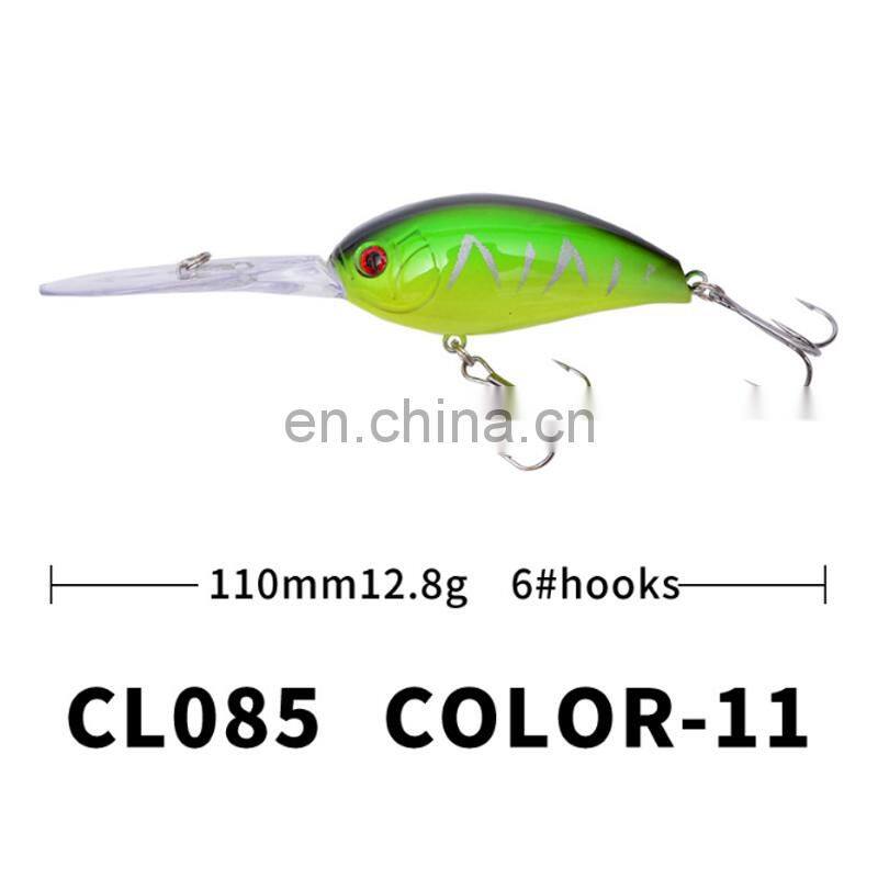 110mm 13g Wholesale High Free Samples Quality Fancy Long Lip Deep Diving Crankshad Fish Bait