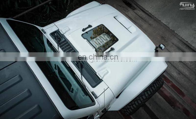 Furengraver carbon fiber hood for Jeep wrnagler JL 2018+ offroad hood parts
