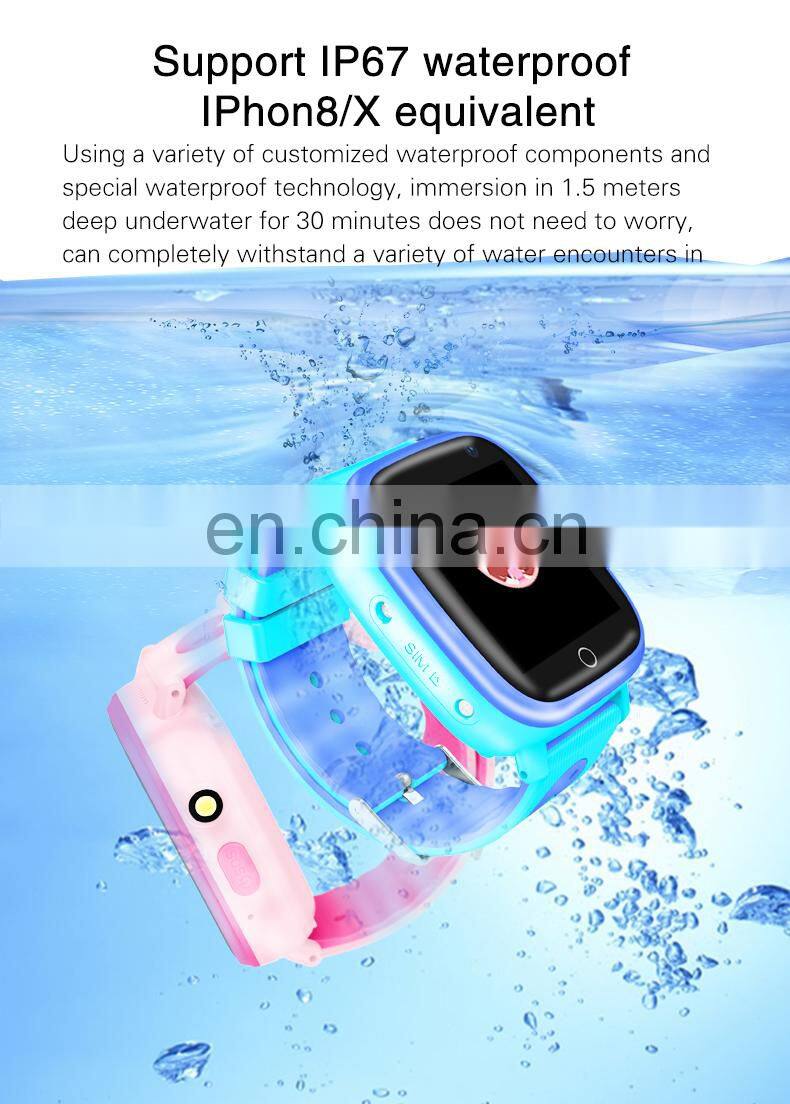 New product w ith camera SOS calling Safety Zone, IP67 waterproof pedometer sports gps tracking kids smart wrist watches
