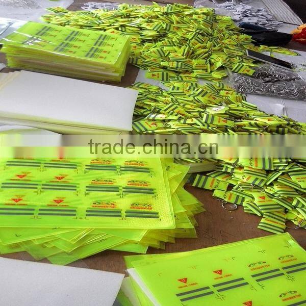 High quality Reflective pvc keyring,customized key chain,pu led keychain, reflective keychain