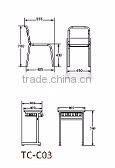 cheap panel top pupil desk and chair TC-C03+TC-Z03-V for primary school student