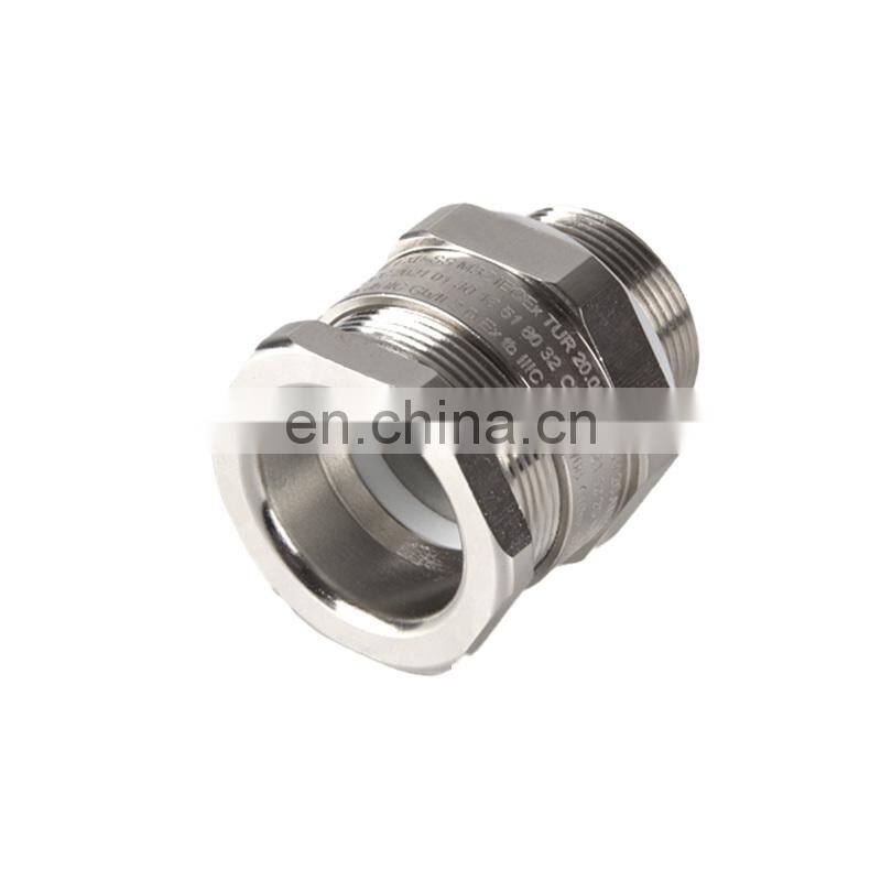 Single Sealing Flameproof Nickel Plated Shielded Brass Cable Gland For Electrical Distribution Box