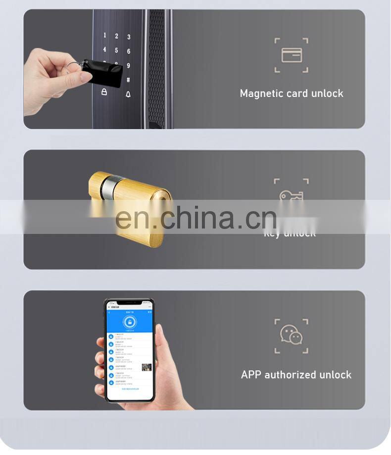visible cat eye lock outdoor password electronic audio fingerprint gate smart digital door lock with camera for front door