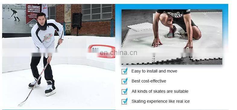 Flooring tile panels HDPE synthetic ice hockey rink ice sheets for ice skating HUMWPE