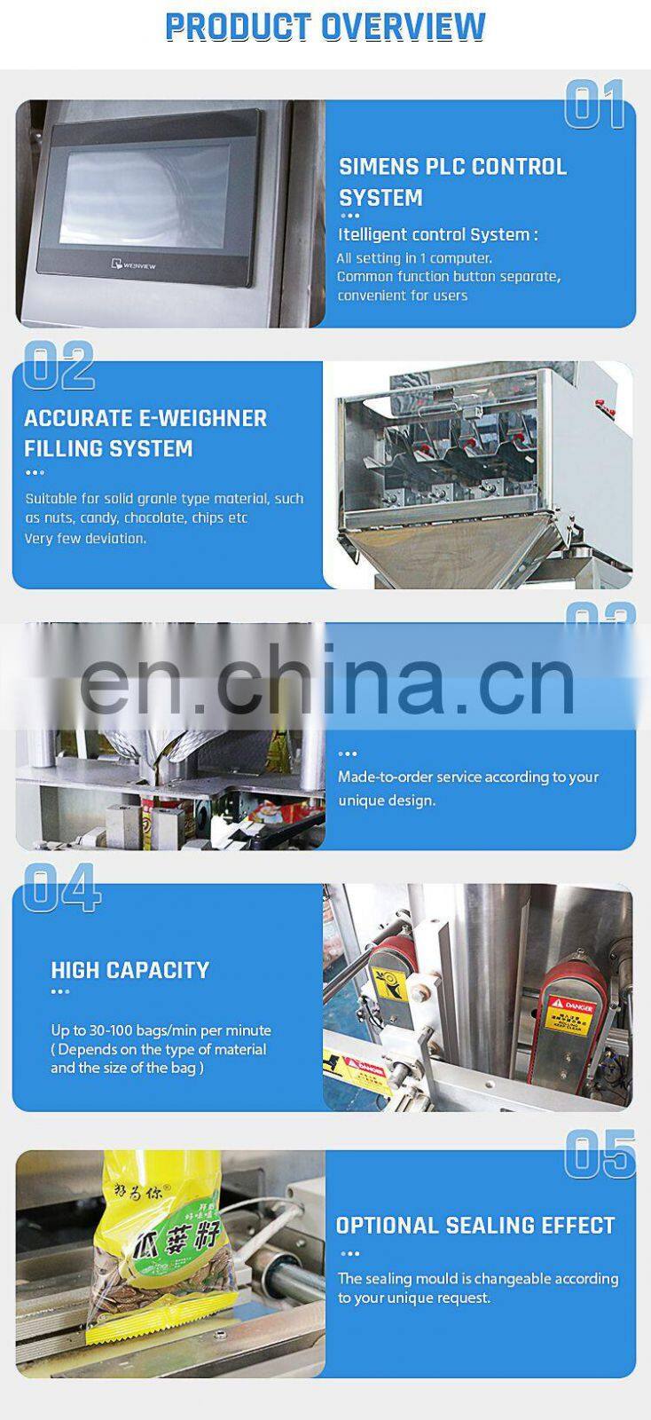 4 Head Weigher Detergent Powder Packing Filling Machine