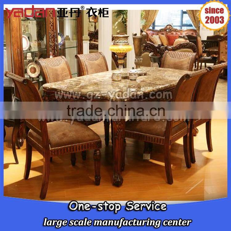 luxury hand carved dining table and chair made in china