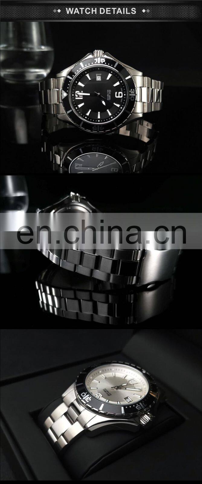 Custom Relogio Masculino Low Moq Men Dive Watches Relojes Hombre Steel Bracelet Waterproof Watch Luxury Quartz Watch Men