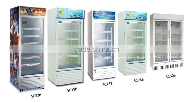 250L Single Glass Door Vertical Showcase Refrigerator