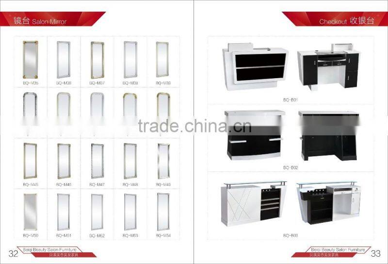 Antique hair salon furniture supplies,4-face two sides led makeup dressing salon mirror table