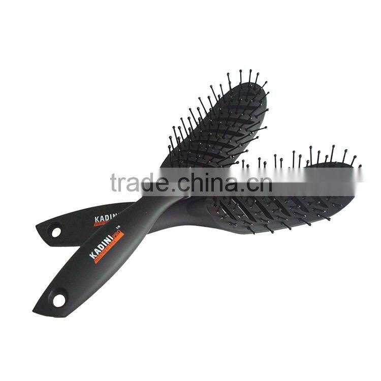 Black painting coating wooden hair brush high quality